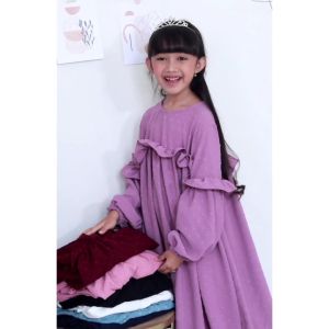 GAMIS ANAK CRINCLE QUEENSHA GAMIS ANAK LUCU BAJU LEBARAN
