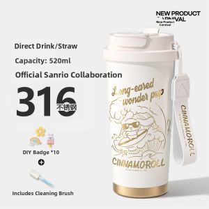 Hellokitty Double Drinking Portable Insulated Cup