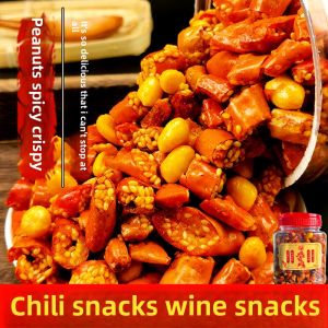 Guizhou Special Products Spicy Peanut Crispy Dried Fried Chili Crisp Sesame Fragrant Snacks Home Use 250g Jar Packaging
