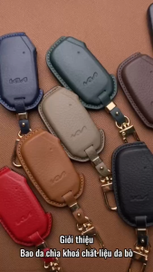 Bao Da Ép Form Chìa Khoá Ô Tô KIA-D4 Kia K3K5Cerato Sorento Smartkey 4 Nút Bấm Bao Da Ép Form May Thủ Công Handmade