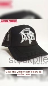 DEATH BAND TRUCKER/NET BLACK VINYL CAP