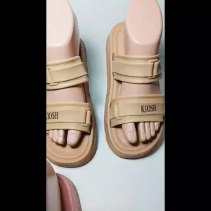 Sandal Jelly Slop Platform Ban 2 motif Bisban Emboss Klosh LCR JSD-2301-3 36-41