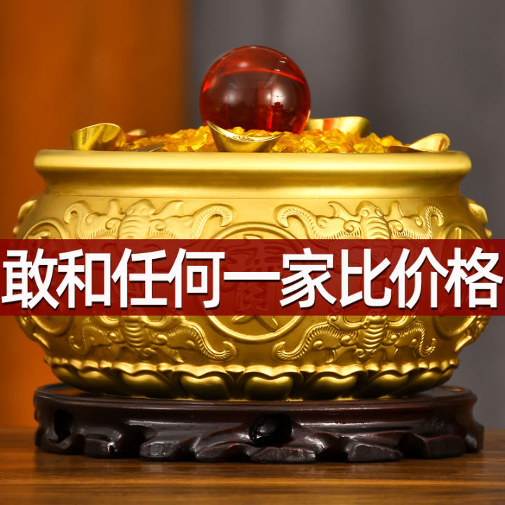 Pure Brass Solid Living Room Decorative Items Shop Opening Gifts Lucky Money Box Creative Modern Style Home Decoration