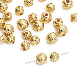 1pc/bag 14K Gold Plated Copper Round Beads For DIY Earring Necklace Jewelry Making