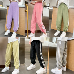 1/3 Pieces Summer Childrens Casual Pants Boys Sports Running Pants Girls Sweet And Cute 9-inch Pants Versatile Student Pants
