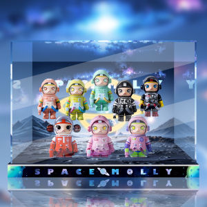 Pop Mart Mega Space Molly 100% Anniversary Series 2-A Blind Box Acrylic Scene Display Box