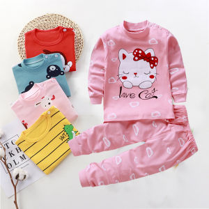 OKADY ราคาดีที่สุด พร้อมส่ง เสื้อหนาว ชุดกันหนาวเด็ก เซ็ทเสื้อกันหนาวเด็ก ชุดแขนยาวเด็ก ชุดนอน ผ้าคอตตอน