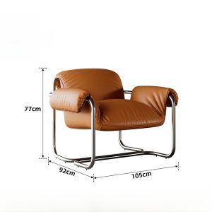 Italian Minimalist Baxter Single Sofa Chair Luxury Living Room Small Model Designer Creative Bauhaus Leisure Chair