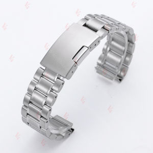 16/18/20/22/24mm Falt Curved End Stainless Steel Watch Band Solid Metal Silver Gold Black Metal Bracelet with Tool Folding Clasp
