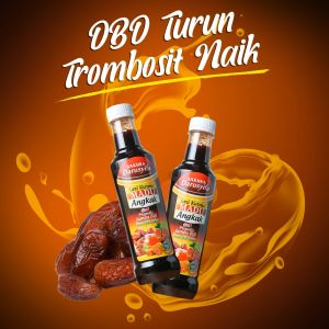 Paket 2 Botol Sari Kurma Madu Angkak Darusyifa Plus Propolis Jambu Biji 470gr Obat Typus Demam Tinggi&Menjaga Stamina Tubuh