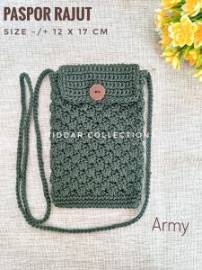 Tiddar Store-Dompet Rajut Untuk Handphone-Sovenir Pengantin-Kerajinan Tangan-Tas Rajut Nilon