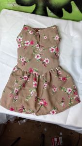 Baju pakaian hewan dress kucing anjing betina motif bunga tengtop rok gaun