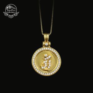 POTALA PALACE | Woman Horse Year Ethnic Elegant Inlay Silver Pendant