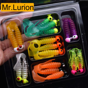Mrlurion 3.5g 17pcs a box fishing lure set soft grub worm lure pesca isca wobbler perch pike bass bait tackle