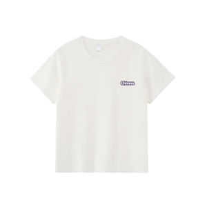 New 2025 Womens Cotton T-Shirt Short Sleeve Loose Fit Casual Style Fashionable Anti-Aging White Color Summer Top Trendy