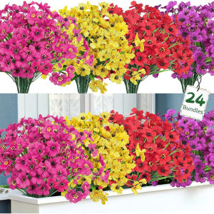 3/6/9/12/15Pcs Artificial Flower Bouquet 35cm Fake Flowers for Home Decor Garden Wedding Decoration Outdoor DIY Vase Accessories