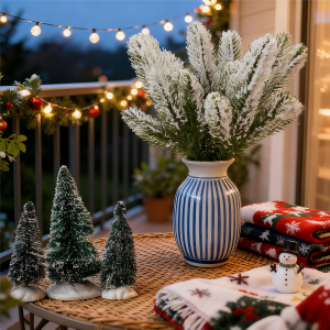 10pcs Simulated plants Christmas pine branches New Year home party decorations Christmas tree wreath decorations