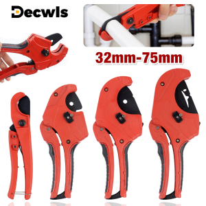 42mm-75mm Ratchet Pipe Cutter Home 32mm Pipe Cutter PPR PVC PP PE Plastic Pipe Cutting Tools Cordless Water Pipe Cutter