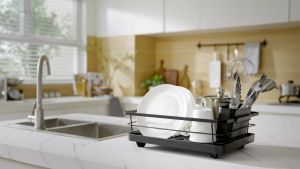 MEIANVU Dish Drying Rack - Stainless Steel Dish Rack with Drainboard for Kitchen Counter and Sink