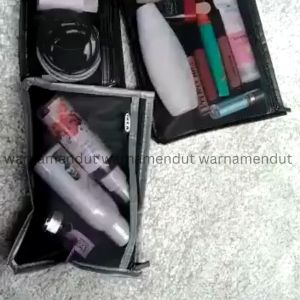 Pouch tas kosmetik aksesoris alat tulis makeup set isi 3pcs WMO IK8270