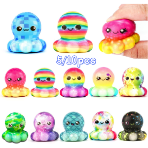 Octopus Slow Squeeze Squishies Fidget Toys for Adults Kids Soft Slow Stress Balls Relief Fidget Toys for Birthday Easter Party