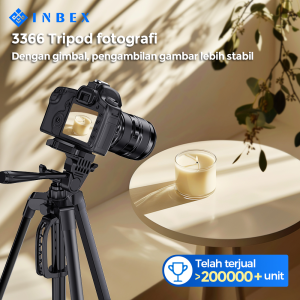 INBEX TF-3366 Holder Stabilizer Tripod+Bluetooth Remote 133CM Photography Portable Handphone Camera Tripod DSLR Live/Video