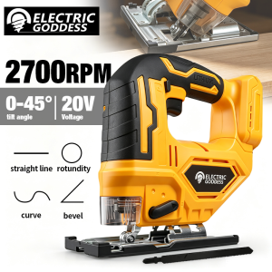 Electric Goddess Cordless Electric Jig Saw Portable Woodwork Cutting Saw Power Tool For Dewalt 20V Battery Pin