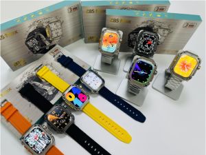 🎁 【Readystock】 + FREE Shipping 🎁 2023 SmartWatch Z85 Max With 2 Different Straps Square Screen Waterproof Compass NFC Heart Rate Inteligente Smart Watch