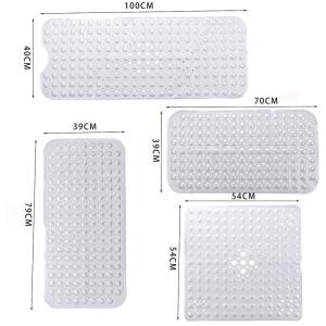 Thảm Chống Trượt Cho Bồn Tắm Thảm Vệ Sinh Thảm Phòng Tắm Thảm Nhà Tắm Thảm Phòng Tắm PVC Hình Chữ Nhật Màu Trơn Thảm Phòng Tắm Trong Nhà