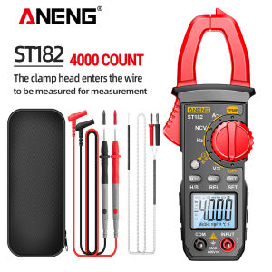 ANENG | ANENG ST182 Fully Automatic Digital Clamp Meter 6000 Counts LCD Backlight NCV Induction Data Retention CAT III Electrician tool