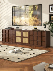 Rattan Style TV Cabinet Storage Unit