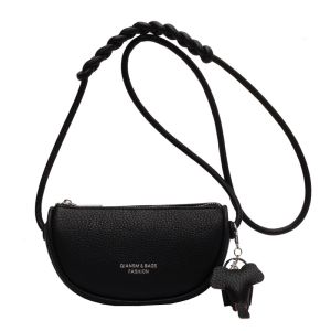 Ielgy Túi nách cao cấp thời trang cho Nữ Túi yên ngựa phong cách phương Tây một vai thích hợp kiểu Pháp màu trơn PU