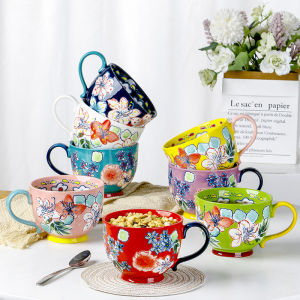 Personalized Hand-painted Creative Aesthetic Relief Mug