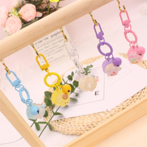 3D Cartoon Fat Cushion Keychain Bag Car Keyring Resin Material Creative Gift Keychain Type Cartoon Series Weight 17g