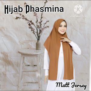 Jilbab Phasmina JUMBO pad wanita dewasa matt Jersey//Hijab phasmina JUMBO pad matt jersey