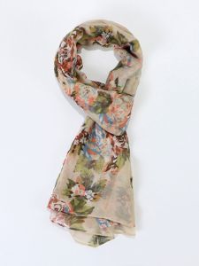 Brand Discount Ladies Autumn Floral Print Large Flower Rectangle Scarf Neck Warmer 2I019 Fashionable Accessory for Women