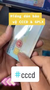 [Combo 500 bộ] Tấm dán căn cước công dân CCCD/Miếng dán bằng lái xe BLX tấm dán cường lực dẻo nano màu xanh 9h+