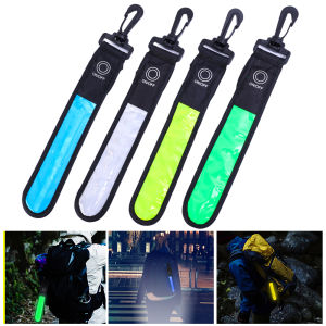 LED Glowing Luminous Reflective Backpack Hanging Light Night Running Safety Alert Pendant Kids Adult Hand Strap