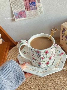 ชุดแก้วกาแฟเซรามิกพร้อมจาน ชุดของขวัญสำหรับงานแต่งงานใหม่ ชุดของขวัญวันเกิด เข้าพักใหม่ ชุดมugs คู่รัก ของขวัญวันวาเลนไทน์