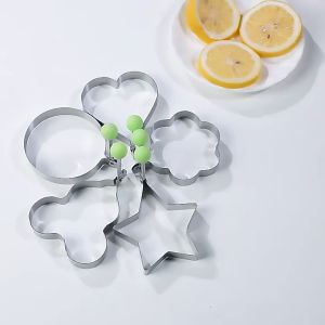 Stainless Steel Fried Egg Mold Heart Pancake Maker Breakfast Baking Omelette Rings Cooking Tools Kitchen Accessories Gadget
