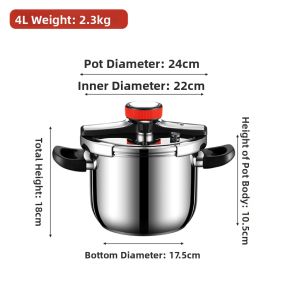 JXIEUM | High-end Commercial-use Large Capacity Reinforced Pressure Cooker