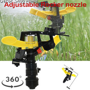 1ชิ้น 3/4 สปริงเกลอร์แบบหมูน360องศาหัวฉีดน้ำอัตโนมัติสวน