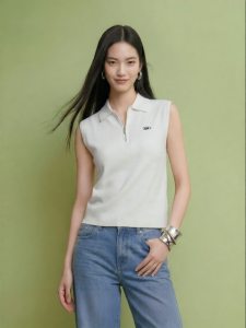 Vero Moda | Áo Thun Mùa Hè Mới Không Tay Cổ Dây Kéo Thêu