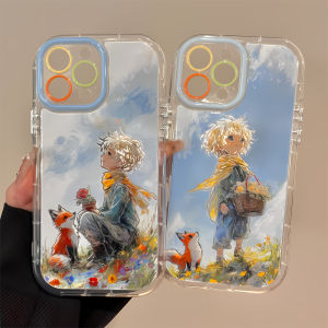Oil Painting Little Prince Phone Case for  16 Couples Soft Shell Huawei Pura80 Ins Style Mate70 Anti-Fall Protection