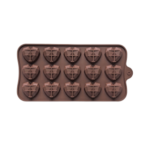 1pc 15 hole diamond heart-shaped silicone mold suitable for DIY chocolate candy cookies gummies baking molds