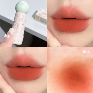 QIBEST Nude Matte Lip Mud กันน้ํา Non-stick Liquid ลิปสติก Long Lasting สีสูง Lipgloss Tint เครื่องสําอางเกาหลี