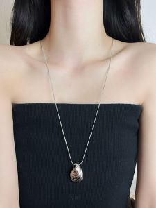 Retro Irregular Handcrafted Gold Plated Luxury Long Necklace for Women Elegant Sea Snail Pendant Clavicle Chain Fashion Jewelry