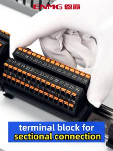 ENMG | ENMG Spring terminals Save Wiring Split Terminal Block ECTB 10A Power Splitter PLC Terminal Block One to One One One to One10~64