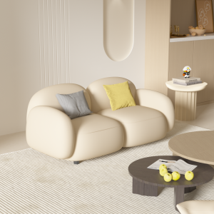 Double Sofa Living Room Bedroom Jelly Tofu Block Popular Fabric Sofa Nordic Style Universal Artistic Style Sponge Filling