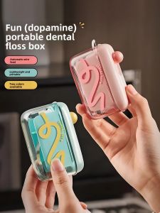Automatic Dopaamine Portable Toothpick Holder Disposable Toothflosser Storage Box Fun Oral Care Household Item Toilet Paper